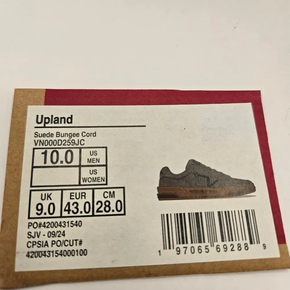 VANS MEN'S 10 UPLAND SUEDE BUNGEE CORD NWOB RARE